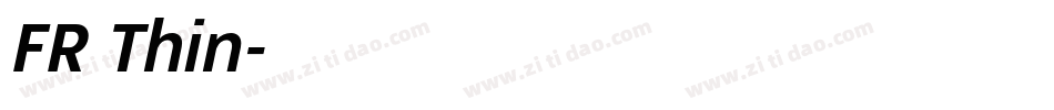 FR Thin字体转换
